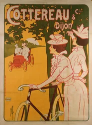 Poster advertising Cottereau and Dijon bicycles